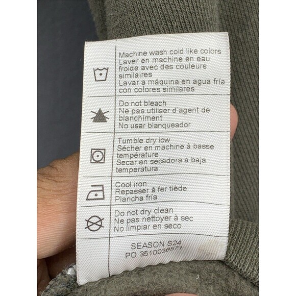 Carhartt Full Zip Fleece Hoodie Men Loose Fit Pockets Olive Green Worker Size XL - Picture 15 of 16